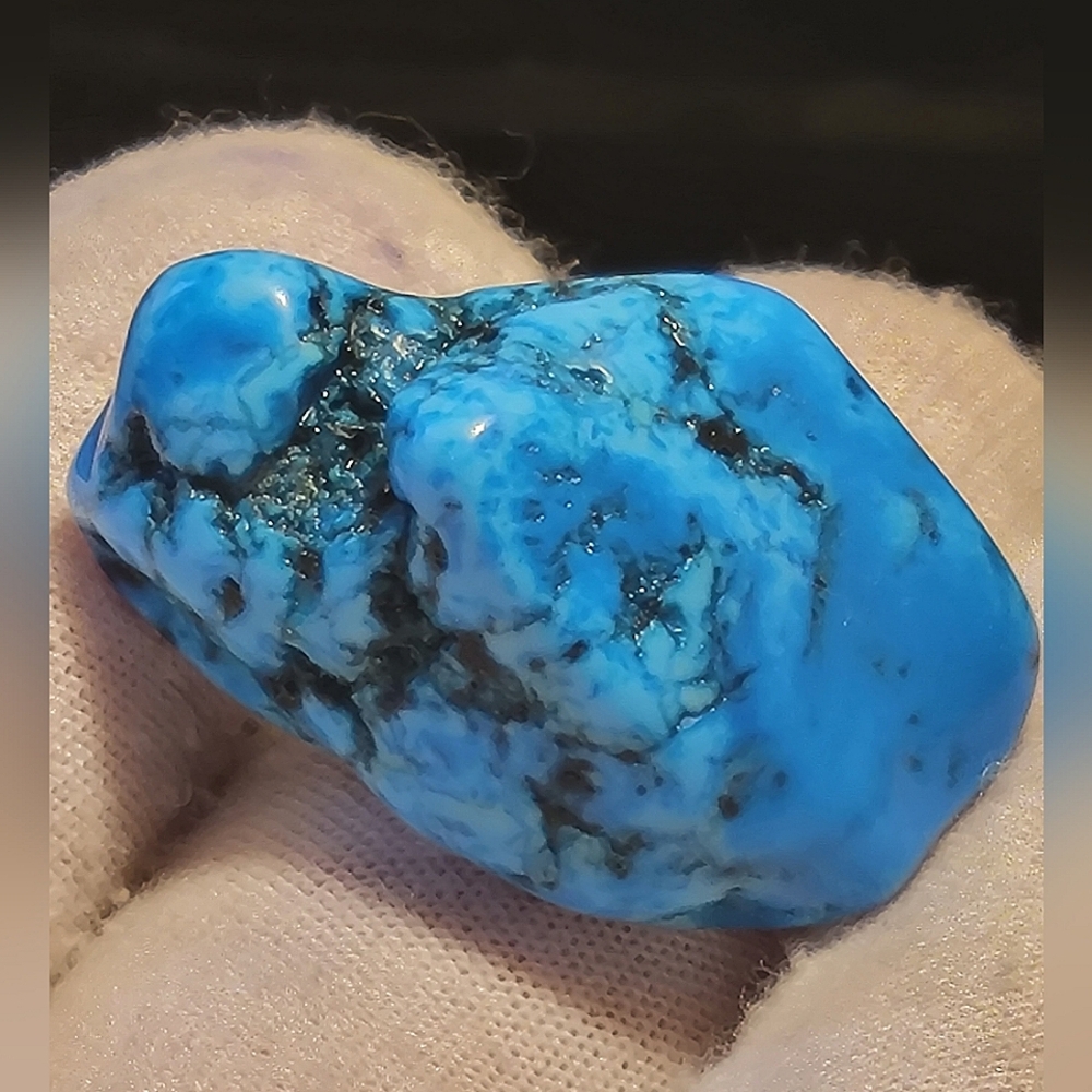 🌟 74.25ctw Natural Turquoise Rough Polished Stone / Crystal